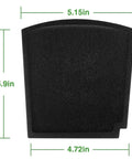 Dimensions of Premium Carbon Filter Replacement For TrueAir Pet Odor Purifier 04234G Compatible With 04384 04386 shown at 5.15in x 5.9in.