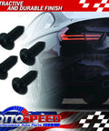 Anti Theft License Plate Screws Fastener Kit With Rustproof Black Screws on car bumper