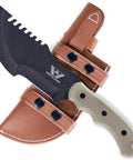 Tracker Knife Outdoor Fixed Blade Bushcraft Camp Knife with Scout Style Carry Sheath, full tang, G10 grip.