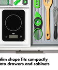 Everyday Glass Kitchen Scale For Meal Prep, Digital Food Scale With 11lb/5kg Capacity, stored in kitchen drawer