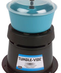 Vibratory Plastic Tumbler for Rock Tumbling and Metal Finishing, 0.05 Cu Ft Bowl, 115V 60 Hz, Clear Lid, ABS Construction