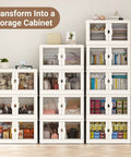 Heavy Duty Stackable Storage Bins With Lids And Wheels 4 Pack Collapsible Badass Plastic Box used as storage cabinet, white, showcasing organized contents.