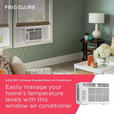 Slick 5000 Btu Window Mounted Air Conditioner Chills Your Space Up To 150 Sq Ft With Dead Silent Cooling Two Smooth Fan Modes And Absolute Zero Stress Auto Restart For Peak Summer Comfort In White