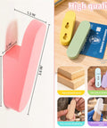 Gotta Love These Sweet Wall Hooks For Backpacks And Kids Rooms Six Pack Dreamy Rainbow Macaron Colors with pink wooden design.