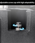 Close-up of adjustable screw cap on Slick Coffee Tamper Holder Portafilter Stand for easy customization in use.