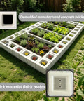 Concrete Brick Molds For DIY Projects Reusable ABS Plastic Square Hollow Block Molds For Garden Walls Pathways Edging And Planters