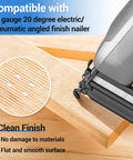 All In One Pro Pack 2000 16 Gauge Finish Nails Galvanized 20 Degree Angled Nails For Pneumatic Or Cordless Finish Nailers in use