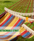 Two Detachable Hammock Spreader Bars Made From Lightweight Wood For Easy Setup And Stable Balance In Outdoor Hammocks