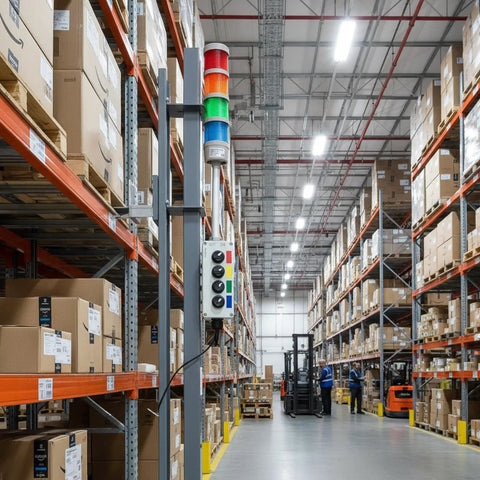 Top Notch Four Stack Led Andon Tower Light With Built In Buzzer For Industrial Workstations Providing Dead Reliable Visual Status Signaling To Kickstart Production Lines And Give Your Lean Workflow A Serious Edge