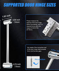 Heavy Duty 14 To 19 Mm Flag Hinge Adjustment Tool For Doors DIY Friendly Gap Fitting Wrench dimensions and usage instruction diagram.