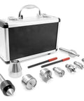 9 Piece MT2 Wood Lathe Drive And Live Center Kit With Aluminum Case No Fuss Mounting Includes Three Multi Spur Drive Centers