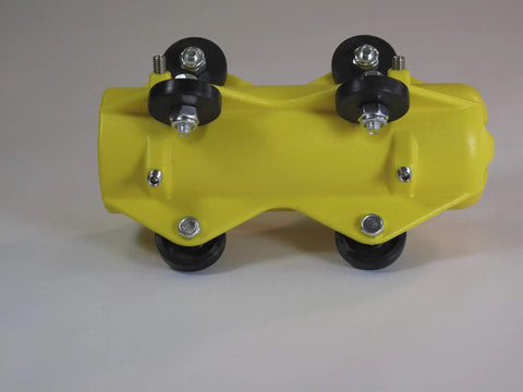 Yellow Roller Sewer Camera Skid For 4 To 6 Inch Lines Video Inspection Accessory With Eight 1 Inch Wheels Ultra Tough Plastic