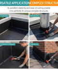 Hella Durable 40X20 Foot EPDM Rubber Roofing Membrane Roll With Self Adhesive Reinforced Waterproofing Sheet for Roofs and Patios, showing versatile applications.
