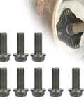 Heavy Duty M10 x 1.25mm Flanged Hex Bolts, 25mm Length, Set of 8 for ATV UTV Quads Go-Karts and 4 Wheelers, 10mm Thread