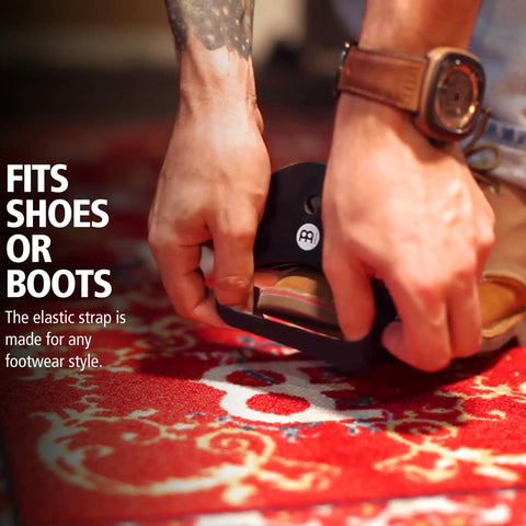 Foot Tambourine For Hands Free Percussion, Slip On Shoe Pad To Tap Your Foot And Accent Grooves, Ideal For Live Performances And Layering Beats While Your Hands Stay Free On Stage, fits shoes or boots