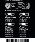 Diagram of Zyklop Pocket Ratchet Set Imperial 13-Piece With Integrated Bit Magazine specifications and components layout.