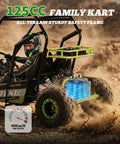 Powerful 125cc Gas Powered Go Kart For Off Road Adventures with dual suspension on rocky terrain