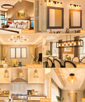 Edison E26 LED Bulb 60W Equivalent 3000K Soft Warm White 6W Vintage Filament Light Bulbs in different home settings