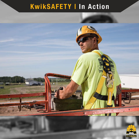 Full Body Fall Protection Harness Two Pack With Six Foot Tubular Lanyards Osha Ansi Compliant Rooftop Construction Safety Gear Straight Up Rock Solid Workhorse Grade Kit For Contractor Crews Working Up High And Knockout Shock Absorption Tech