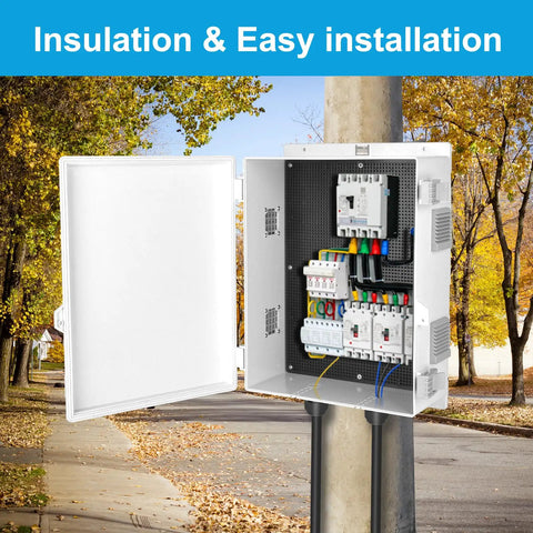Outdoor Waterproof Electrical Junction Box Weatherproof Nema Enclosure Made From Durable ABS Plastic with Ventilated Design
