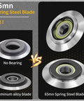 65Mn spring steel blade with reusable bearing vs aluminum alloy blade, part of Two Pack Upgraded Replacement Blades for wire strippers.