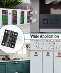 2 Pack Adjustable Torque Position Control Cabinet Door Hinges Black Plastic Hinge Set With Screws, versatile applications
