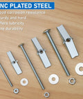 Heavy Duty Metal Drywall Anchors Kit With Toggle Bolts Three Size Set One Eighth Inch Twelve Pieces, Three Sixteenth Inch Eight Pieces, One Quarter Inch Six Pieces, Holds 68, 95, And 120 Lbs, A Must Have For Hanging Shelves And Pics zinc plated steel toggle bolts on wood