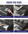 Steps to apply Rose Self Adhesive Leather Repair Patch For Furniture And Car Interiors 50x137 Cm No Mess Easy To Apply Tape Quick Fix.