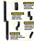 Beefy Heavy Duty Steel Fence Post Repair Stake With Ground Anchor Screws In H Shape Design with detailed features description