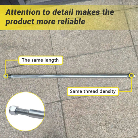 Beefy 1 Inch Diameter 44 Inch Steel Axle Rod With One To Three Quarter Inch Step Down And Three Quarter Inch 16 Fine Thread