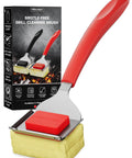 Safe No Wire Grill Brush With Scraper For Outdoor Grill Cleaning Steam Safe Cleaner Replaceable Head with box packaging