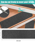 Non Slip Stair Treads For Wood Steps 8 By 30 Inches 15 Pack Self Adhesive Indoor Carpet Protectors on wooden stairs