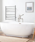 Go To Wall Mounted Towel Warmer With Built In Timer 8 Bar Heated Towel Rack Stainless Steel IP56 Waterproof Chrome Finish