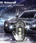 Wireless LED Strobe Lights With Remote Control 8 Color Rechargeable Anti Collision Emergency Warning Kit shown with car in rain