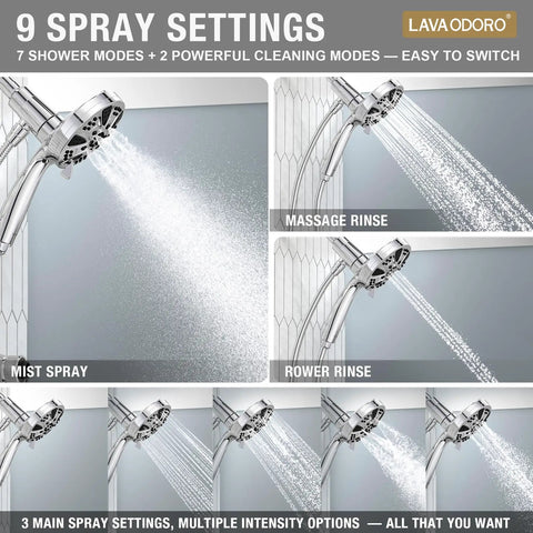 Premium Handheld Shower Head With Super Slick Magnetic Docking System That Snaps Right Back In Place For Hands Free Rinsing Includes Kid And Pet Friendly Wall Mount Brackets For No Sweat Bathroom Upgrade
