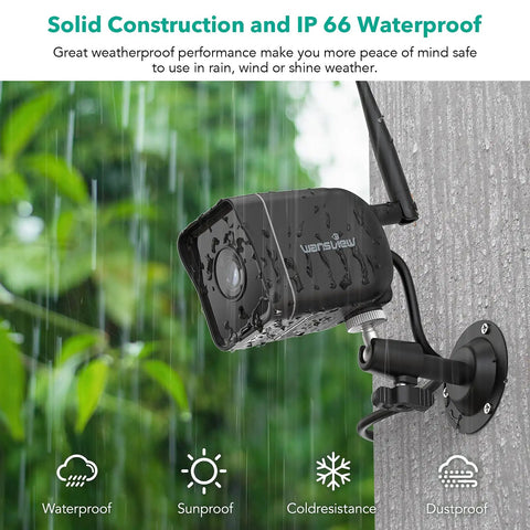 1080P Wireless Outdoor Security Camera IP66 Waterproof With Motion Detection And Two Way Audio 24Ghz WiFi Only