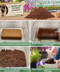 2 Pack Premium Coco Coir Brick For Plants, 100 Percent Organic Coconut Coir Growing Medium process and usage steps