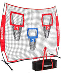 6 By 6 Foot Football Training Net With Three Target Pockets, Portable QB Throwing Practice Gear With Carry Bag For Backyard And Field