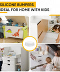 64 Clear Self Adhesive Rubber Cabinet Bumpers Silence Kitchen Drawer Slams With Zero Drama While Shielding Counters From Hella Scratches And Door Bangs Today. Kids using cabinets with silicone bumpers.