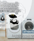 3 Wire Dryer Heating Element Kit Replacement With Thermal Fuse And Thermostat For Samsung Dryers displayed with components