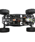 Top view of RBX10 Ryft 1/10 Scale 4WD Brushless RC Truck Ready To Run Rock Bouncer RTR With Durable Tube Chassis And Universal Axles