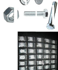 Coarse Thread Hardware Fastener Kit With Bolts Nuts Washers And Lock Washers Grade Ten Point Nine All In One Set in bags