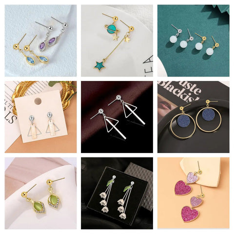 Hypoallergenic Ball Stud Earrings Posts With Loop For Jewelry Making, Round Ball Post Studs And Clear Earring Backs Kit, 320 Piece DIY Jewelry Supply For Crafting Dope Earrings And Accessories. Assorted handmade drop earrings