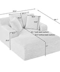 Dimensions of 66 Inch Oversized Plush Corduroy Chaise Lounge Chair No Assembly Sleeper Style Boneless Chair for bedroom.