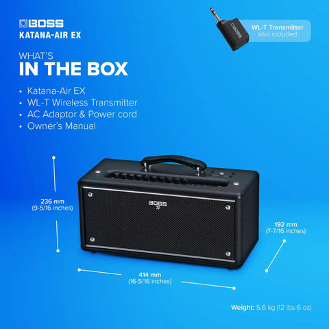 Image of a powerful wireless desktop amplifier for guitar and bass with dual five inch speakers delivering rich stereo tone.