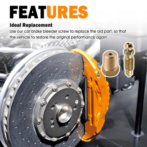 Built Heavy Duty Brake Bleeder Screws With Solid Copper Bases For Sweet Street Builds And Zero Mess Fluid Checks On Any Pro Car Caliper Race Setup with brake disc and caliper.