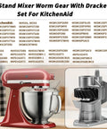 Stand Mixer Worm Gear And Bracket Kit Replacement For Whirlpool Maytag KitchenAid Estate product with part numbers