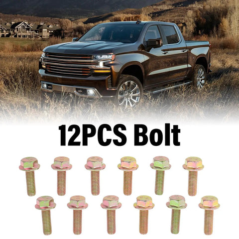 Exhaust Manifold Gasket Bolts Kit For All LS Series Engines Excluding LS7 Compatible With LS1 LS2 LS3 LS6 LM7 12 bolts