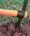 15 Inch Pick Mattock Hoe with Fiberglass Handle, 1.5 Lb Adze Pick in soil, Neon Orange Handle for Loosening Soil in gardens