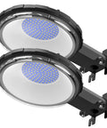 Two Pack 100W LED Barn Light With Dusk To Dawn Sensor, 12000 Lumens, IP65 Waterproof Outdoor Security Flood Lamp, 5000K Daylight
